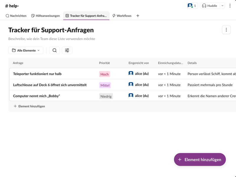 Gestalte die Anfragenverwaltung effizienter – mit einem einheitlichen Anfrageformular, einem Tracker und automatischen Statusaktualisierungen.