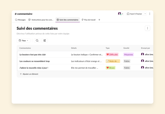 Des modèles qui vous aident à récupérer et gérer les commentaires