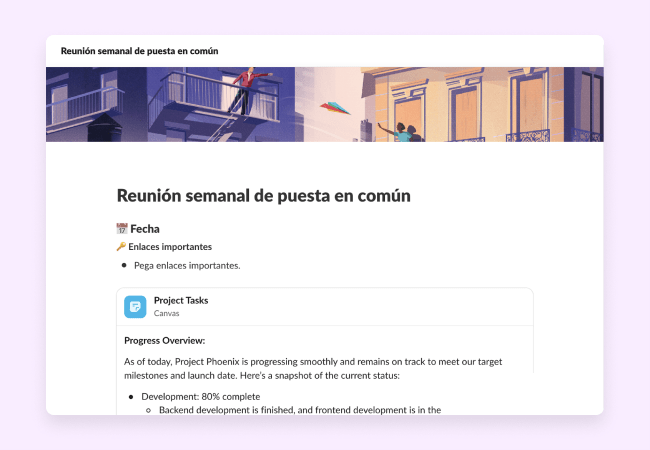 Una plantilla para ayudarte a crear un programa de reuniones