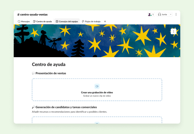 Plantillas para ayudarte a recopilar y compartir contenido de ventas