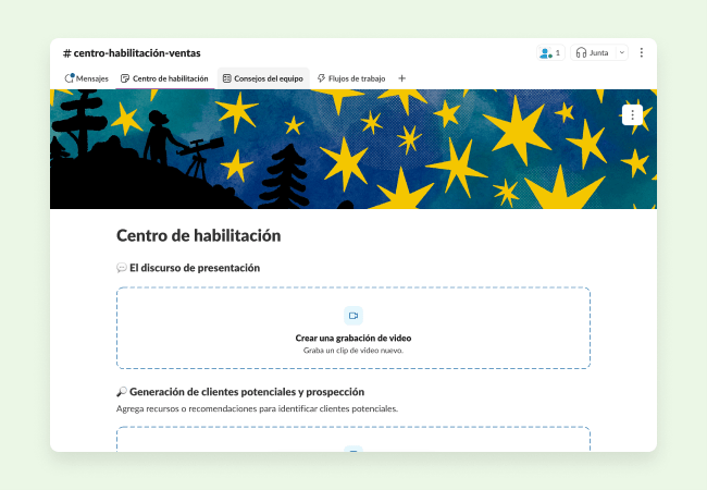 Plantillas para ayudarte a recopilar y compartir contenido de ventas