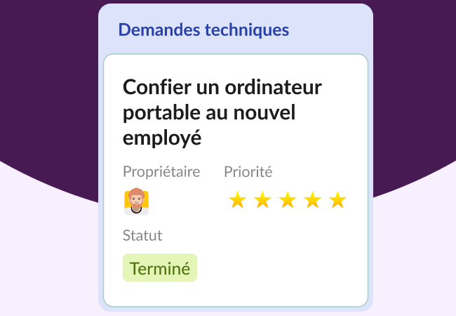 Le statut d’un formulaire de demande passe à « Terminé ».