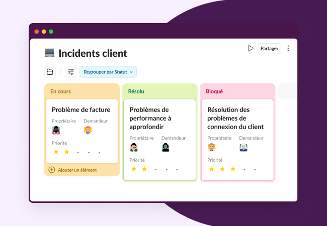 Le statut d’un formulaire de demande passe à « Mis à jour ».