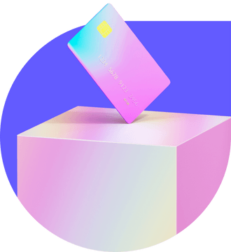 credit card on block